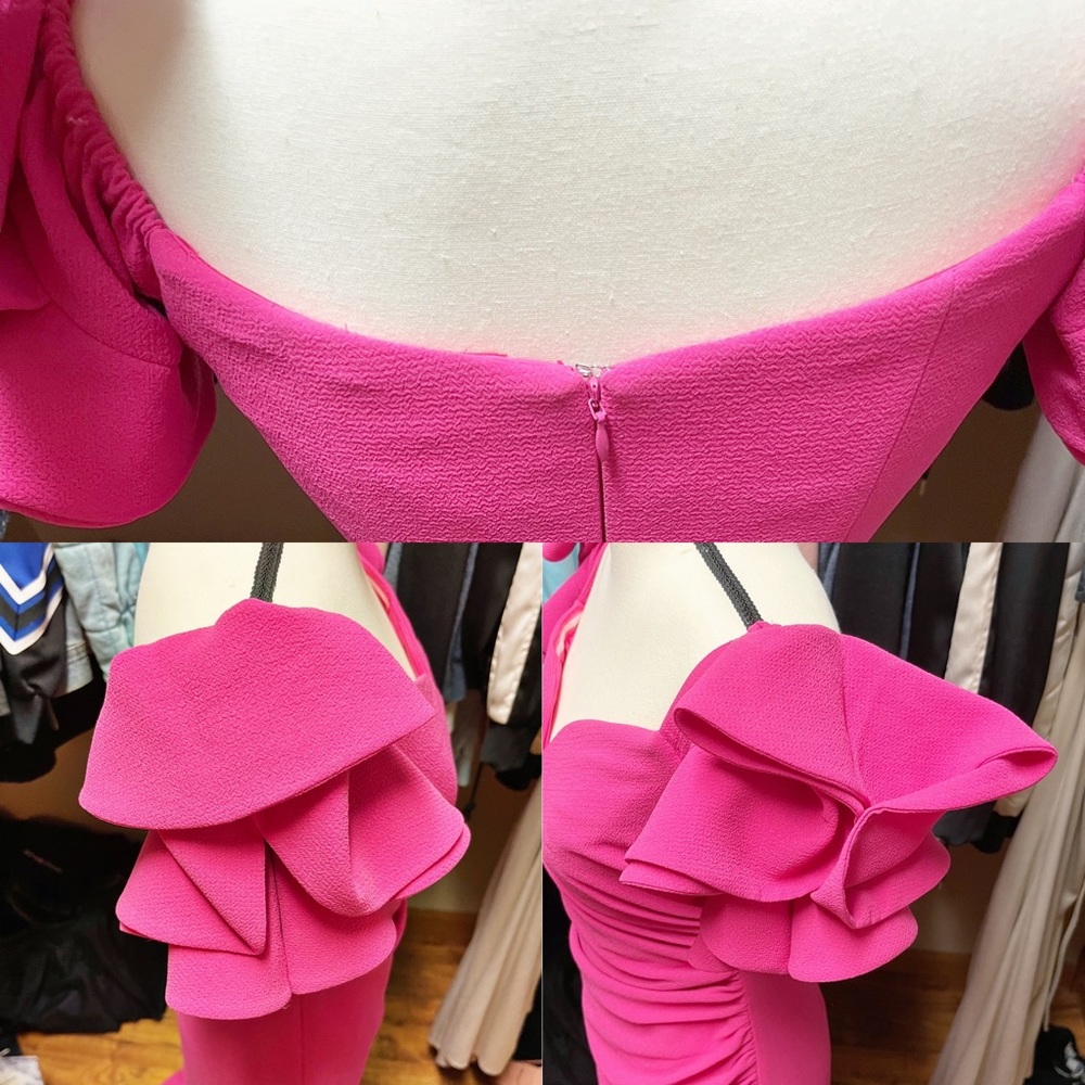 Authentic Dolce & Gabbana RARE RUNWAY Pink Exaggerated Sleeve Formal Gown /Dress - Picture 8 of 14